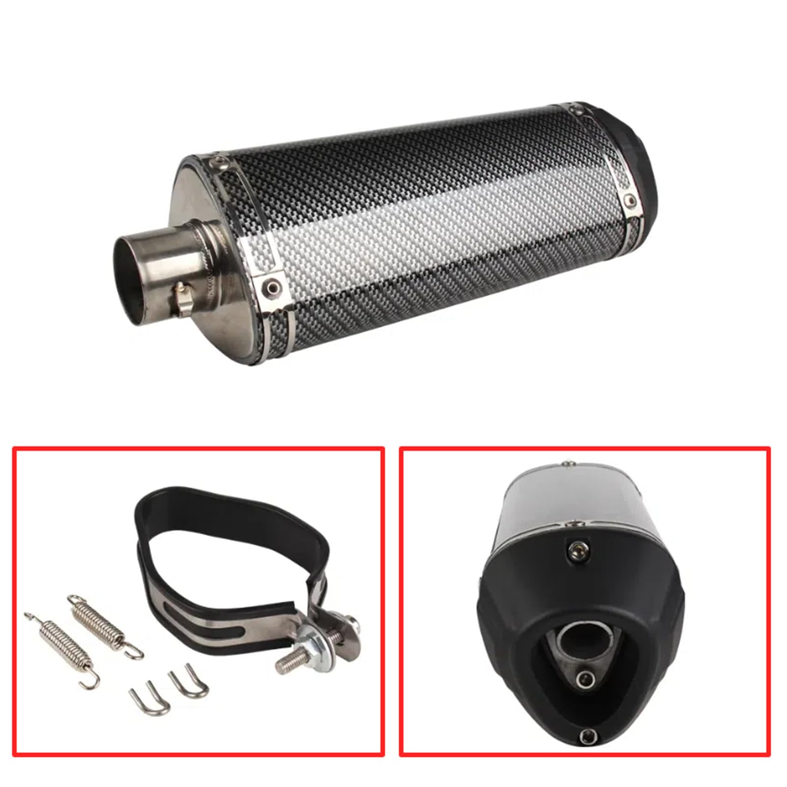 Amazon.com: DREAM MOTION Motorcycle Muffler 38mm Carbon